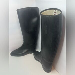 Cottage Craft Black Tall Rubber Riding Boots Size EU40